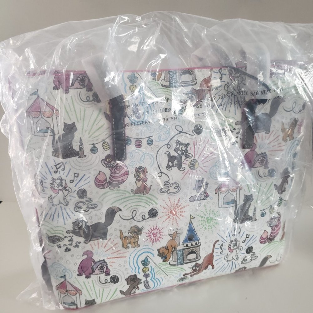 Disney Dooney & Bourke Cats Sketch Tote Shopper Bag NWT - Picture 4 of 7
